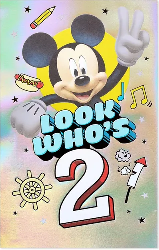 Miniatura 4 de American Greetings Tarjeta de segundo cumpleaños (Mickey Mouse)