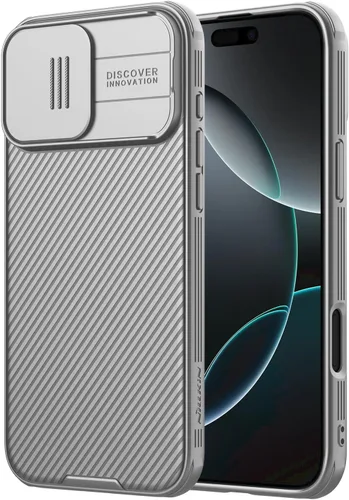 Miniatura 7 de Nillkin Funda para iPhone 16 con cubierta deslizante para cámara, [protección mejorada de lente de cámara] Funda protectora delgada a prueba