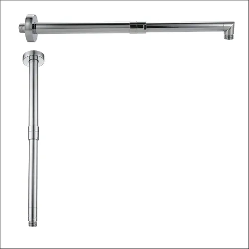 Bropury Arma de extensión de cabezal de ducha ajustable en forma de L de 11.5-18 pulgadas y conversión Brazo de ducha montado en el techo de 11-19