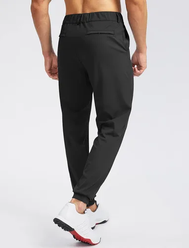 Miniatura 4 de Soothfeel Pantalones de Jogging de Golf para Hombre con 5 Bolsillos Ajustados Elásticos Sudaderas para Correr Viajes Vestir Trabajo Pantalones