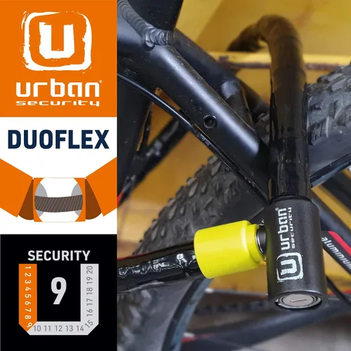 Miniatura 2 de Urban UR5100 Phyton Cable Lock, cable de acero reforzado con blindaje articulado muy flexible, bloqueo de alta seguridad, cable blindado antirrobo