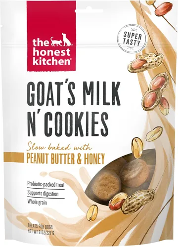 Miniatura 10 de The Honest Kitchen Galletas de leche de cabra N' Cookies: horneadas lentamente con arándanos y vainilla, bolsa de 8 onzas