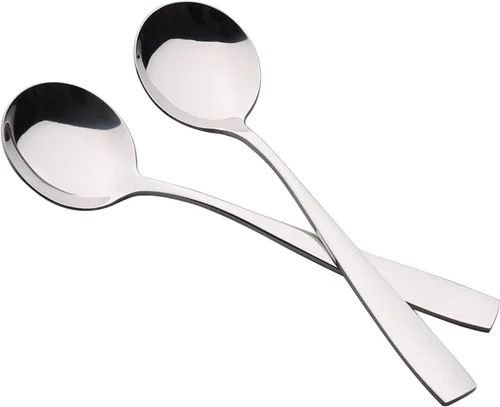 Miniatura 7 de Begale Cuchara de sopa redonda de 16 piezas, cucharas de caldo de acero inoxidable
