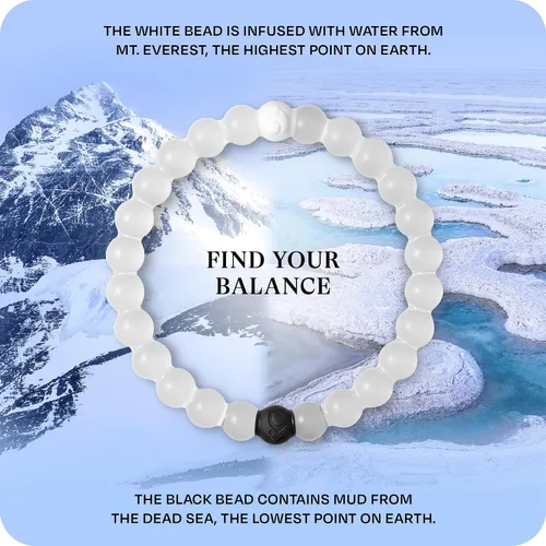 Miniatura 3 de Lokai Beaded Bracelets for Women & Men, Classic Clear Style - Mental Health Awareness Bracelet Encourages Mental Wellness Slides-On for Comfortable