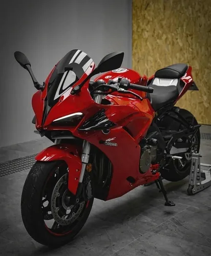 Miniatura 4 de Soporte lateral para motocicleta, ampliación, tapones de aire para válvula de neumático para Yamaha FZ07 FZ 07 MT07 MT 07 MT-07 MT-07 2014 2023 Rojo