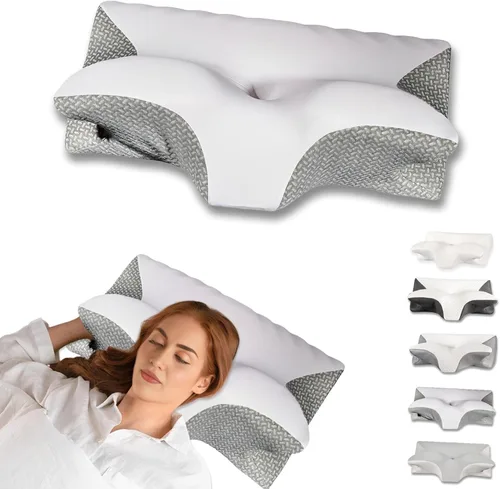 Miniatura 8 de Almohada cervical para aliviar el dolor de cuello, almohada ortopédica ergonómica de contorno para el dolor y apoyo del hombro, acogedora almohada