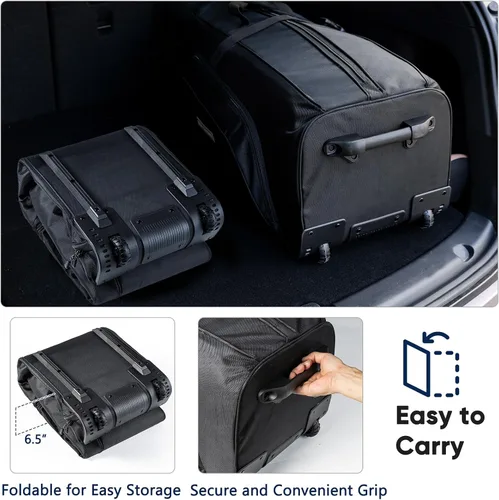 Miniatura 6 de Bolsa de viaje de golf con ruedas - Funda de golf Oxford resistente aprobada por aerolíneas para clubes, carrito y bolsa de soporte, cubierta