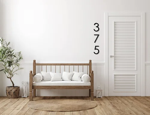 Miniatura 8 de Números de casa flotantes modernos de 12 pulgadas para exteriores Números de casa de metal grandes para exteriores Números de dirección de casa