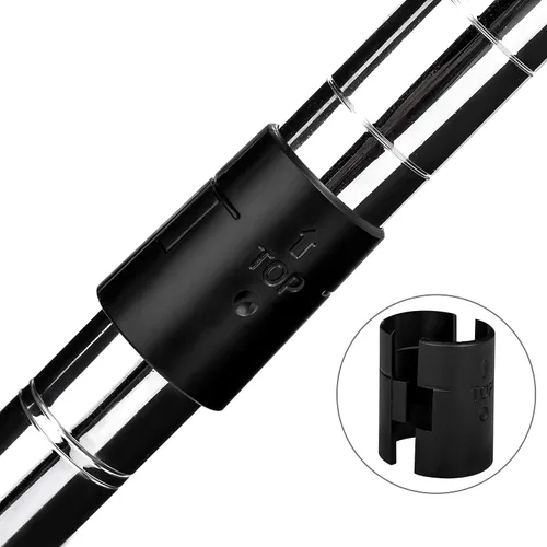 Miniatura 4 de Apex, clips de traba para estantes, para postes de 1", plásticos, color negro, apto para Alera, Metro, Thunder Group, Eagle, Regency, Advanced