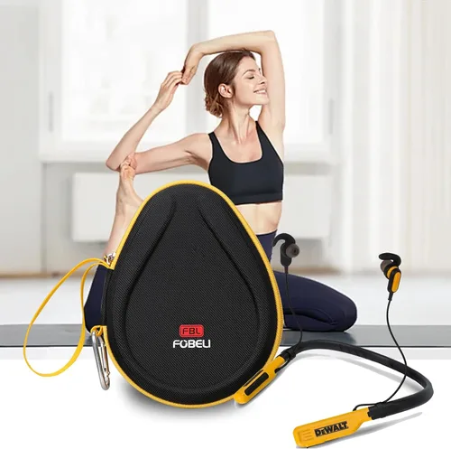 Miniatura 6 de FBLFOBELI Funda rígida compatible con auriculares Bluetooth inalámbricos DEWALT con banda para el cuello, auriculares Bluetooth 2 en 1 con altavoces