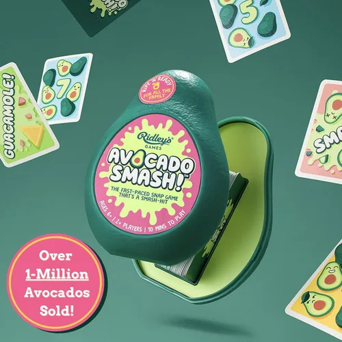 Miniatura 7 de Ridley's Avocado Smash! Juego de cartas de acción familiar de 71 piezas con estuche de almacenamiento, 1 unidad