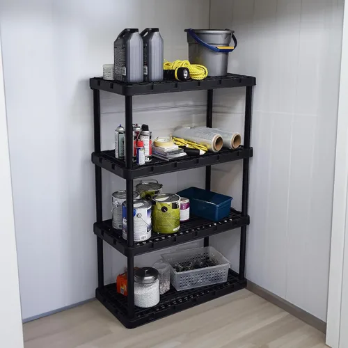 Miniatura 5 de Gracious Living Paquete de 2 unidades de almacenamiento de 4 estantes de altura fija ventilada de alta resistencia de 18 x 36 x 54.5 pulgadas