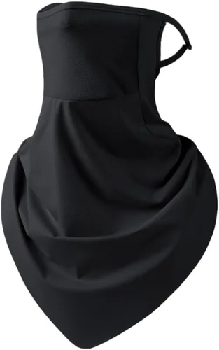 Miniatura 10 de Protector facial unisex UV multiusos protector para el cuello, polaina elástica para la cara con bucles para las orejas