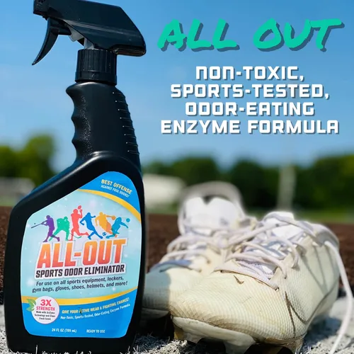 Miniatura 4 de All-Out Sports Spray eliminador de olores y desodorante Perfecto para guantes malolientes, sombreros, bolsos, cascos, camisetas, almohadillas