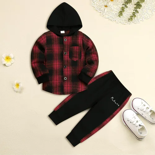 Miniatura 18 de Conjunto de ropa para bebés y niños pequeños, camisa con capucha y pantalones deportivos para otoño e invierno