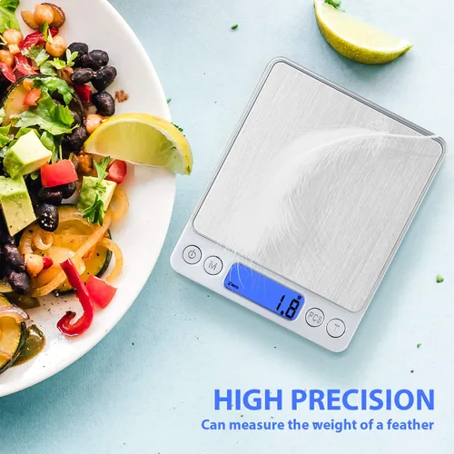 Miniatura 8 de Báscula digital de cocina para alimentos, 105.82 oz/0.00 oz de alta precisión, medidas en gramos y onzas para cocinar, hornear, joyas, función