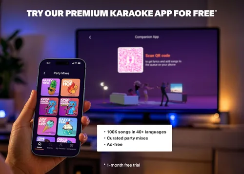 Miniatura 4 de Singing Machine Platinum Plus - Sistema de karaoke todo en uno con 2 micrófonos inalámbricos, Bluetooth/WiFi, altavoz de sonido portátil premium