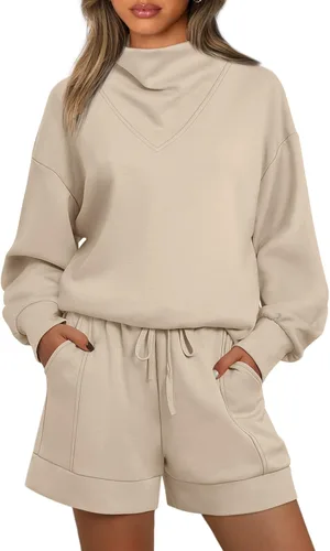 AUTOMET 2 Piece Outfits For Women Two Piece Oversized Sweatsuit 2023 Matching Lounge Sets Fall Fashion Tracksuit