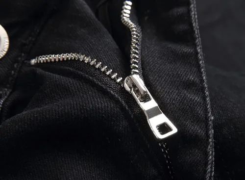 Miniatura 7 de OIIIO Jeans elásticos rasgados de ajuste regular para hombre