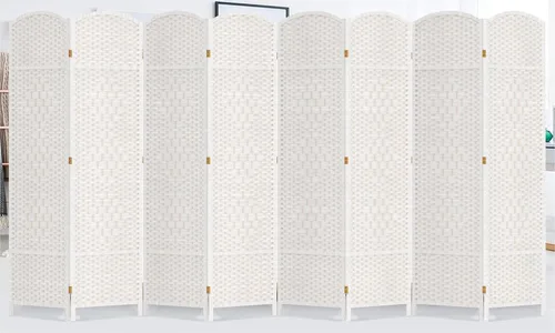 Miniatura 11 de Duraspace Divisor de habitación de 6 paneles de 6 pies de alto, fibra de tejido independiente, doble bisagra, pantalla plegable extra ancha