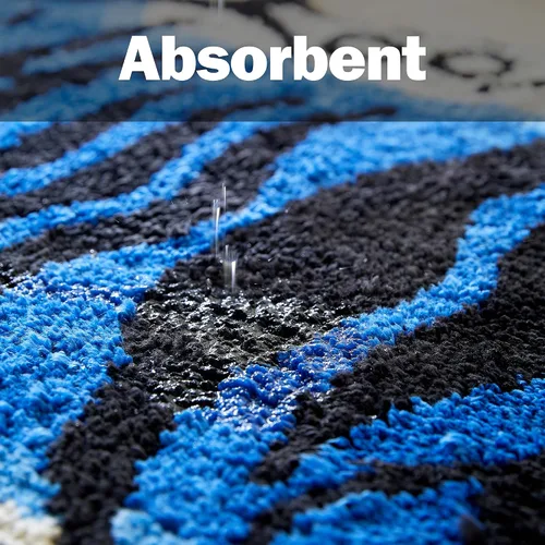 Miniatura 5 de Alfombra de área de tigre tibetano de 5 x 3.3 pies con mechones de pelo alto XLarge para interiores lavable a máquina con respaldo antideslizante