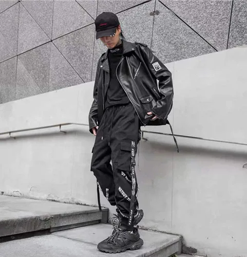 Miniatura 2 de DUDHUH Pantalones cargo para hombre Techwear Hip Hop Harem Pantalones Streetwear Fashion Tactical Track Jogger Pantalones