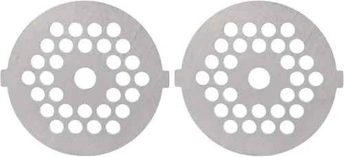 2 platos para picar carne, discos de acero inoxidable para picar carne, cuchillas reemplazables, discos de molienda de carne reemplazables, placa de