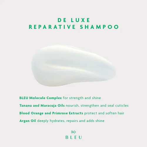 Miniatura 3 de R+Co BLEU De Luxe Reparative Shampoo – Reparative Cleanse for Coarse, Fragile & Damaged Hair – Hydrates, Strengthens, & Repairs – Seals Cuticles