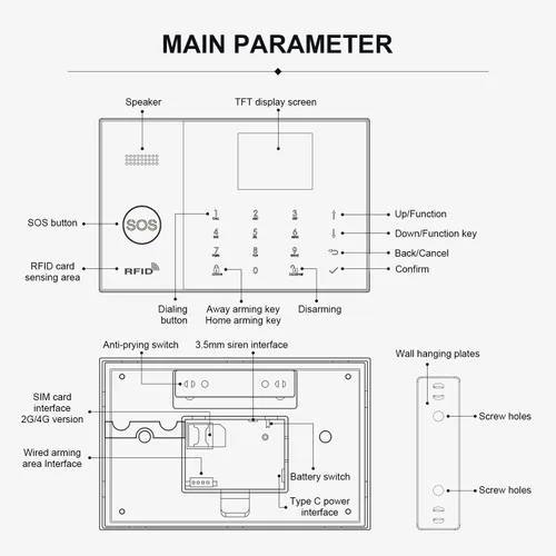 Miniatura 9 de PGST Sistema de seguridad inteligente para el hogar, sistema de alarma inalámbrico para el hogar con sensores de alarma de puerta de bricolaje