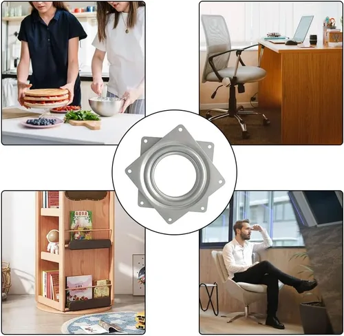 Miniatura 2 de 1 Pieza Rodamientos de Plataforma Giratoria Lazy Susan de 6 Pulgadas, Plataforma Giratoria Lazy Susan, Plataforma Giratoria Cuadrada, Placa