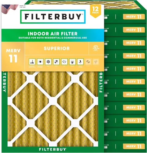 Miniatura 18 de Filterbuy Filtro de aire MERV 11 de 14 x 24 x 1 superior, defensa de mascotas y alergias (paquete de 12), filtros electrostáticos plisados
