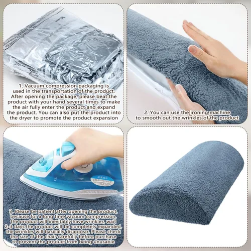 Miniatura 3 de Wesiti Almohada Cojín para Pies de Sillón Reclinable de Alta Resistencia Espuma Viscoelástica Sherpa Bolster para Dormir Descanso Almohada Multiusos