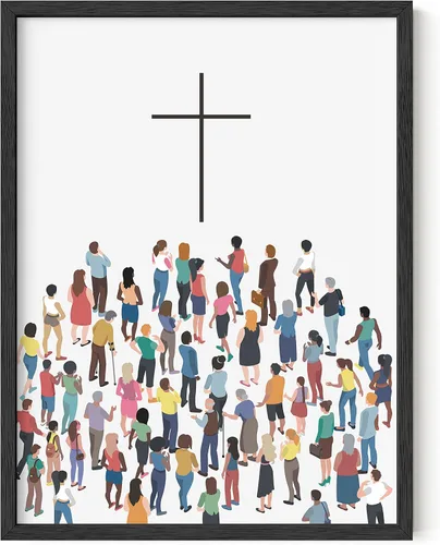 Miniatura 30 de Haus and Hues Pósteres religiosos de pared, la cruz de Jesucristo, carteles religiosos para niños, imágenes espirituales, imágenes religiosas