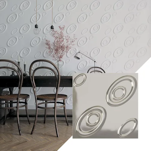 Miniatura 19 de Ekena Millwork WP20X20MAWH 19 5/8 pulgadas de ancho x 19 5/8 pulgadas de alto Maria EnduraWall Decorativo 3D Panel de pared cubre 2.67 pies cuadrados