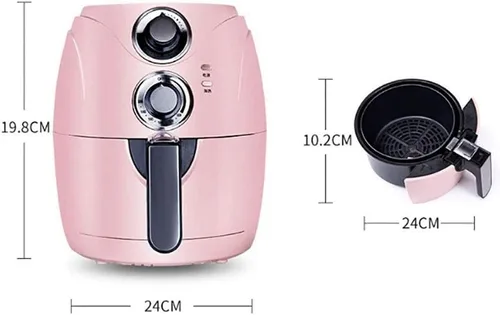 Miniatura 8 de 2.5L Air Fryer Household Oil-free, Timer & Temperature Control, Oil-Free, Non Stick Fry Basket, Dishwasher Safe Parts(Black)