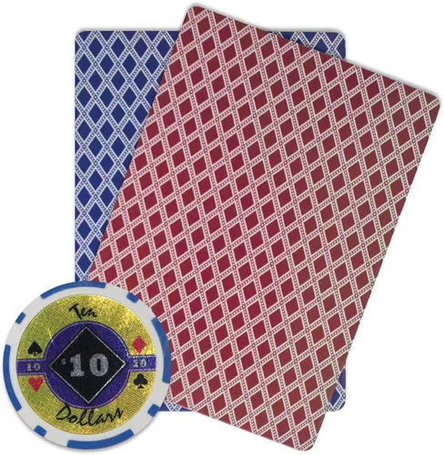 Miniatura 3 de Brybelly Black Diamond Poker Chip - Compuesto de arcilla pesada de 0.49 oz, paquete de 50 ($10 azul)