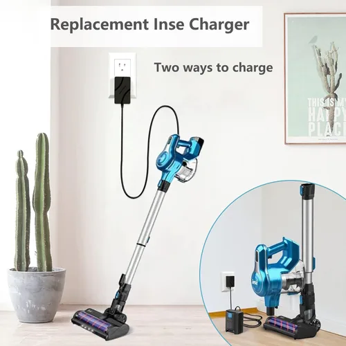 Miniatura 3 de VHBW Reemplazo para cargador de aspiradora INSE compatible con INSE S6 S6P S600 S6T S6P Pro S610 S650 S670 23Kpa 250W cable de alimentación