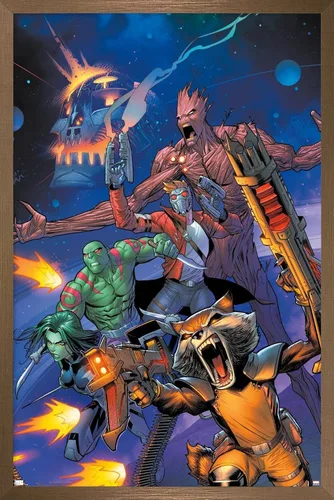 Miniatura 14 de Marvel Comics Guardianes de la Galaxia - Póster de pared con gritos grupales, 34 pulgadas de largo x 22.4 pulgadas de ancho, versión premium sin