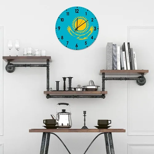 Miniatura 478 de Cheyan Reloj de pared con bandera de Canadá de 12 pulgadas, silencioso, sin tictac, de PVC, funciona con pilas, reloj redondo decorativo, regalo