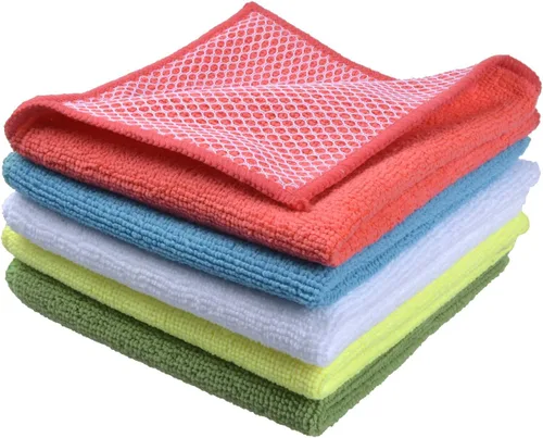 Miniatura 26 de SINLAND Paño de microfibra para lavar platos, trapos de platos, el mejor paño de cocina para lavar, paños de limpieza con lado abrasivo de polímero