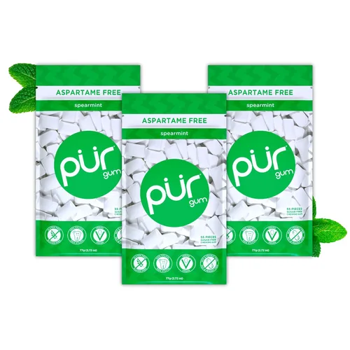 Miniatura 27 de PUR Gum Chicle sin Aspartamo 100% Xilitol Chicle con sabor natural a canela, 55 piezas (paquete de 1)