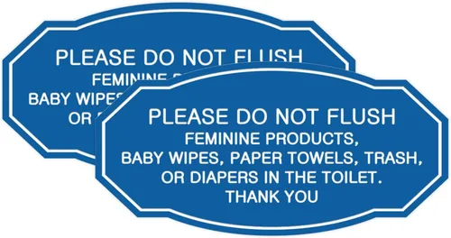 Miniatura 69 de Signs ByLITA Letrero de etiqueta victoriana Please Do Not Flush (Lt Gray), pequeño, 1 paquete Gris claro