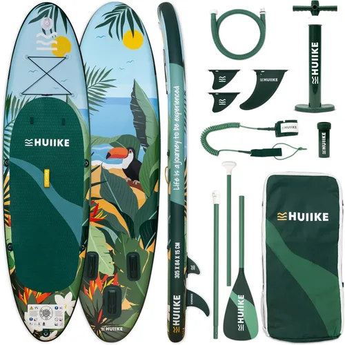 Miniatura 11 de HUIIKE Tabla de Paddle Inflable para Adultos con Accesorios Incluidos, Remo, Aletas, Bomba. Tabla de Stand Up Paddle de Gran Estabilidad