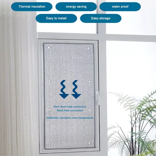 Miniatura 4 de Película reflectante para ventana, película de privacidad totalmente opaca para ventana, barrera radiante impermeable e insonorizada, bloqueo UV
