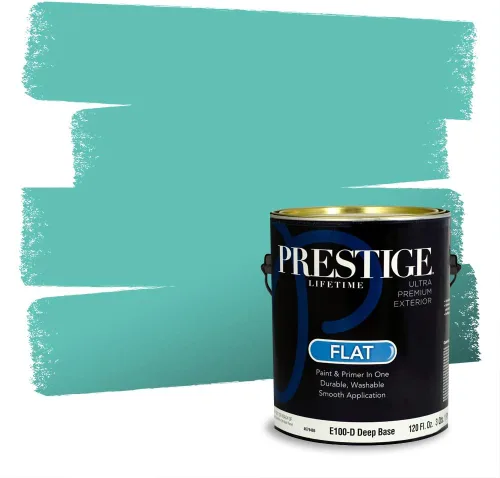 Miniatura 513 de Pintura Exterior + imprimación PRESTIGE, todo-en-uno, 1 galón, acabado mate, color comparable al Valspar* Royal Gray* VS151-Gris real