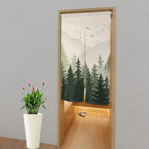 Leowefowa Noren - Cortina japonesa para puerta de tipo largo, para tratamiento de ventana, divisor de habitación, panel de poliéster para decoración