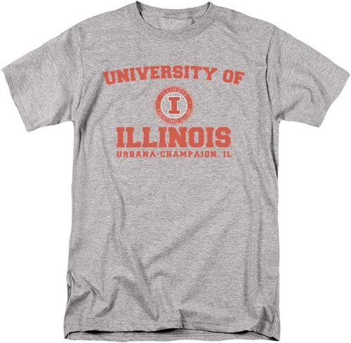 University of Illinois Camiseta unisex para adulto con logotipo oficial del círculo