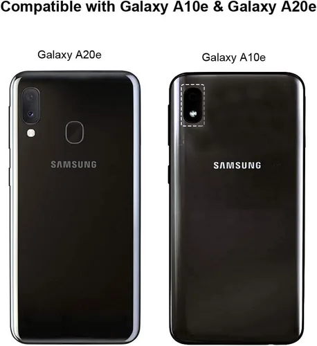 Miniatura 9 de Unov Funda compatible con Galaxy A10e Galaxy A20e funda transparente con diseño de TPU suave, absorción de golpes, patrón delgado en relieve Flower