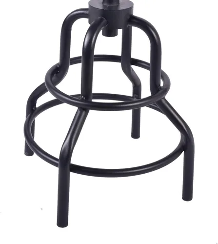Miniatura 5 de Topower American Taburete de bar con altura regulable, diseño industrial antiguo, silla, cocina, comedor, silla para el desayuno, estilo industrial