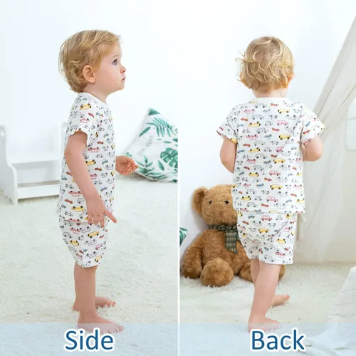 Miniatura 5 de Zanie Kids Pijama de algodón para bebé y niño para niña y niño, ropa de dormir de verano
